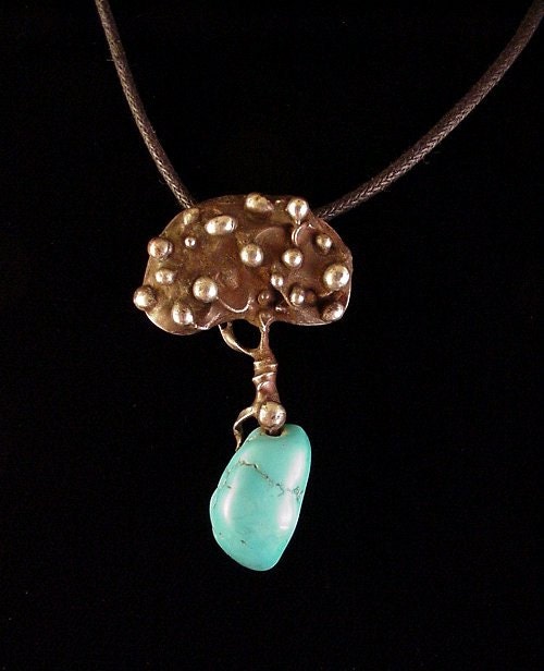 Tree mixed metal pendant necklace from the Alchemic Collection by Laura Beth Love