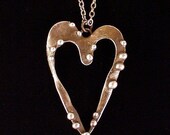 Open Heart mixed metal pendant necklace from the Alchemic Collection by Laura Beth Love