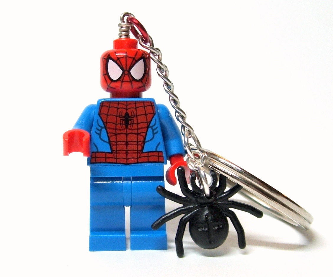 Spiderman Keychain - made from LEGO (r) Spiderman Minifig