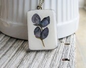 Pressed Flower Necklace Real Texas Blue Bonnets Flowers Wood Resin Pendant Unique Jewelry Gardener Naturalist Gift Bridal Jewelry