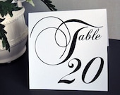 Table Numbers--Wedding--Reception-- Tent Style--The Elegant Collection-- Customize--Colors can be changed