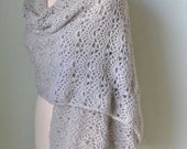 INSTANT DOWNLOAD, SILVER, Crochet shawl pattern pdf