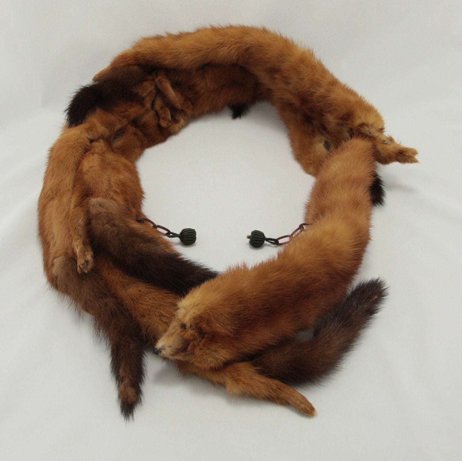 Red Fox Fur Stole 6 Full Pelts Vtg by FancyNancyVintage on Etsy