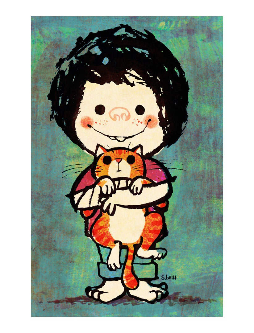 Eddy and Potato Chip - Print
