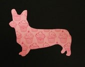 Pink Cupcakes- Corgi Dog Silhouette