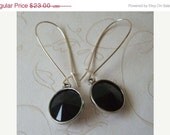Jet Black Earrings Swarovski Crystal Rivoli
