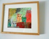 Original Cat Art Peeping Toms