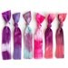 The Sugar Plum Tie Dye Hair Tie Package - 6 Pink Purple Feminine Elastic Tie Dye Hair Ties that Double as Bracelets by Mane Message on Etsy