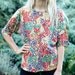 Colorful Abstract Scribble Top - M