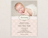 Girls Photo Christening/baptism Invitations. I Customize, You Print. Il_170x135