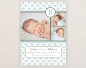 Boys Photo Birth Announcement. I Customize, You Print. Il_170x135
