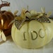 cake topper . I DO - Cream Pumpkin Cake Topper