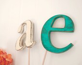 cake topper wood custom wedding wood birthday monogram rustic LETTER, NUMBER or AMPERSAND - You Choose