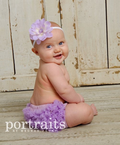 Lavender Chiffon Ruffle Bum Bloomer Diaper Cover Photo Prop Hot Pink Pink black white Turquoise Red- My2lilpixies