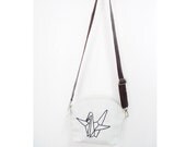Sling Bag Shoulder Bag with Origami Crane
