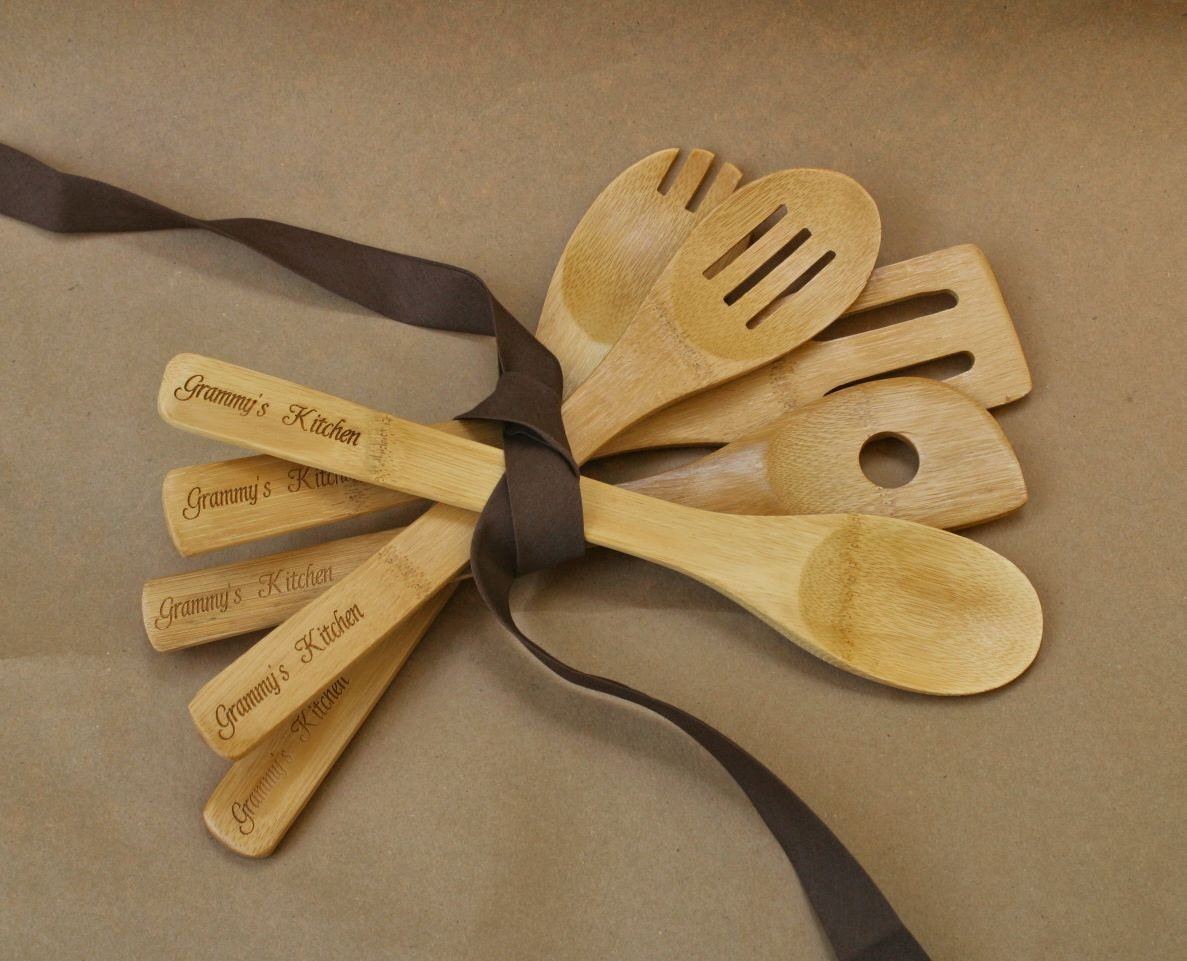 Wood Spoons (5) Personalized Bridal Shower Gift, Bridal Party Gifts, Mother of the Bride Gift, Custom Gift for Bridesmaids, Wedding Gift