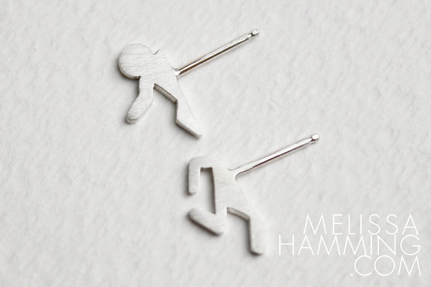 Handmade Portal Studs: In One Ear and Out The Other - Portal 2 Inspired Sterling Silver Earrings / Posts