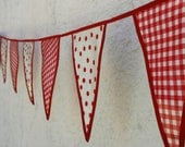 Red and White Checks and dots Party party   Check out our gorgeous trim work  Ready to Ship