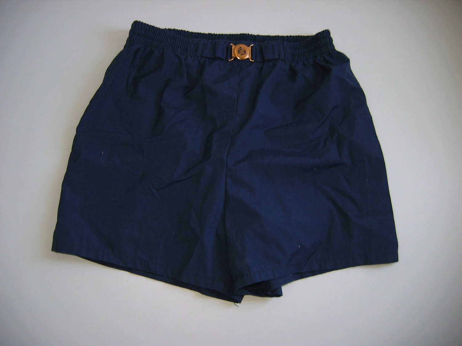 Vintage Jantzen Men's Swimsuit, bathing suit. Swim trunks. Navy Blue. Size 38. 1960s. Made in USA