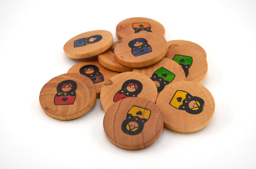 Wooden Memory Game - Nesting Dolls