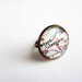 Personalized ring, map location, placenames, custom ring, bronze
