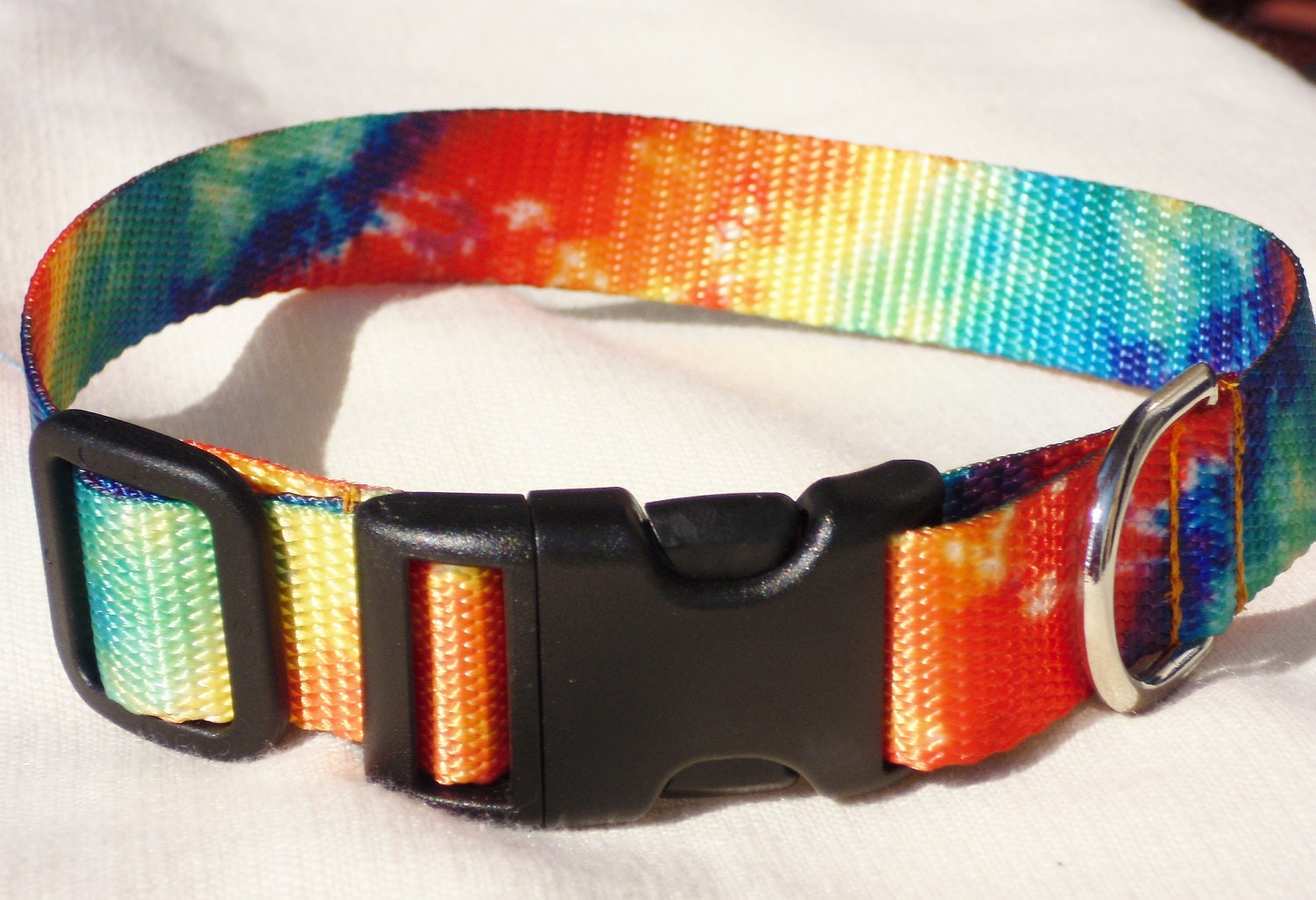 Tie Dyed Webbing Collar for Dogs