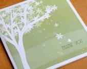 Thank You card - Wind-blown Leaves