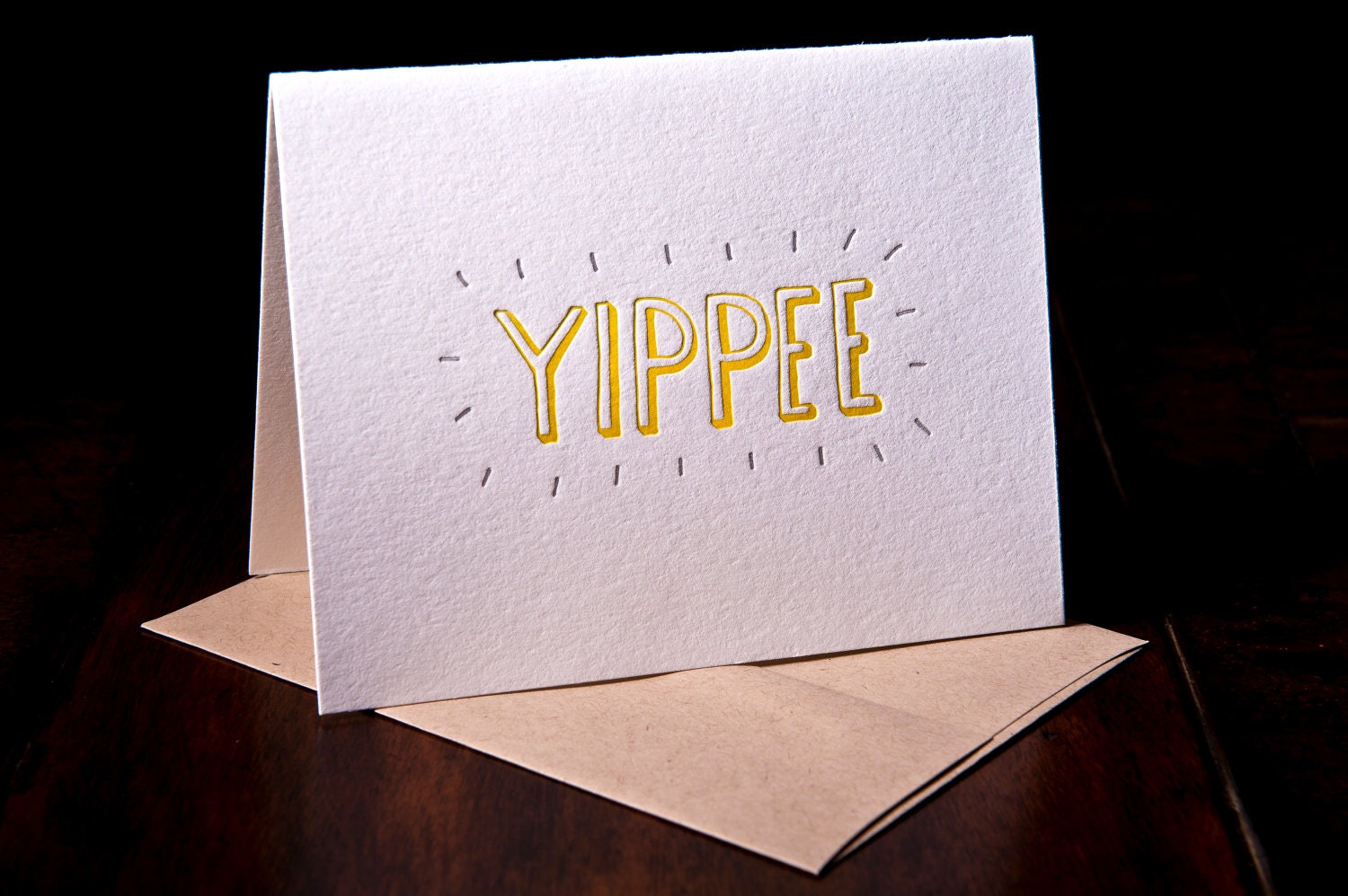 Yippee letterpress card - single