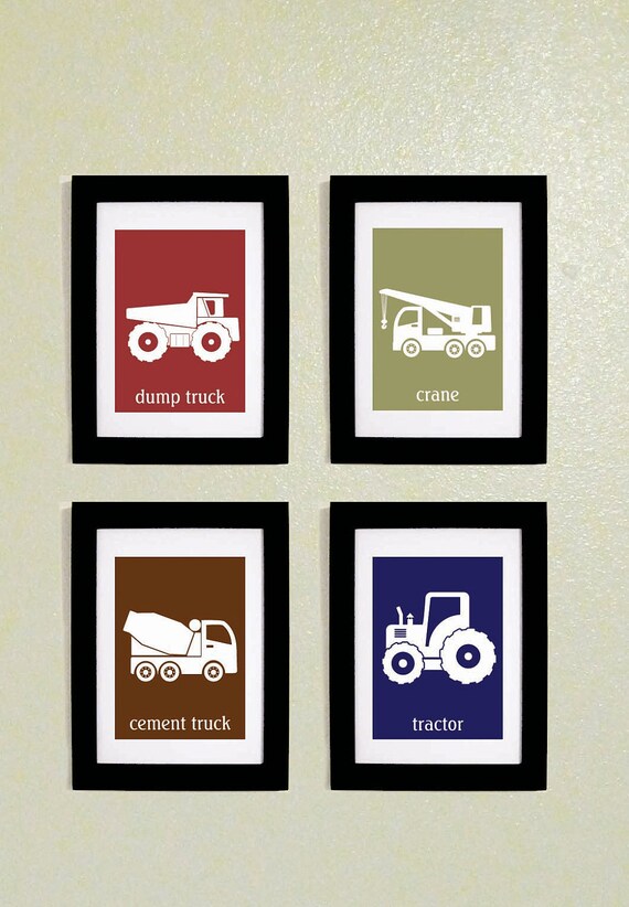 Printable Construction Trucks Wall art for Kids Il_570xn