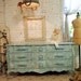 Painted Cottage Chic Shabby Aqua French Dresser DR420