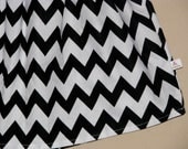 Mod Black and White Chevron Skirt- Baby Toddler Girls - Black White Zig Zag - Great for All Year