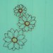 Barbed Wire Art Red Poinsettia Trio Christmas Decor Wall or Door Hanging