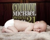 Birth Announcement Subway Art