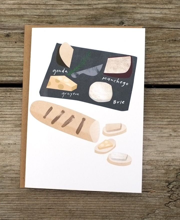 cheese plate A6 card