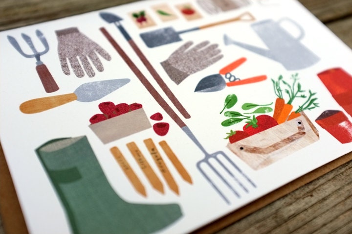 garden gear A6 CARD with kraft envelope