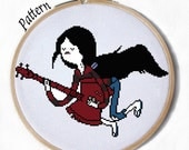 Floating Marceline from Adventure Time Cross Stitch Pattern