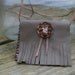 Shaman Worry Bag . Nine Woods Hollow. Handmade Deer Leather tribal talisman. Amulet Medicine pouch -wood button
