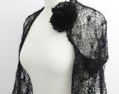Black color lace shrug