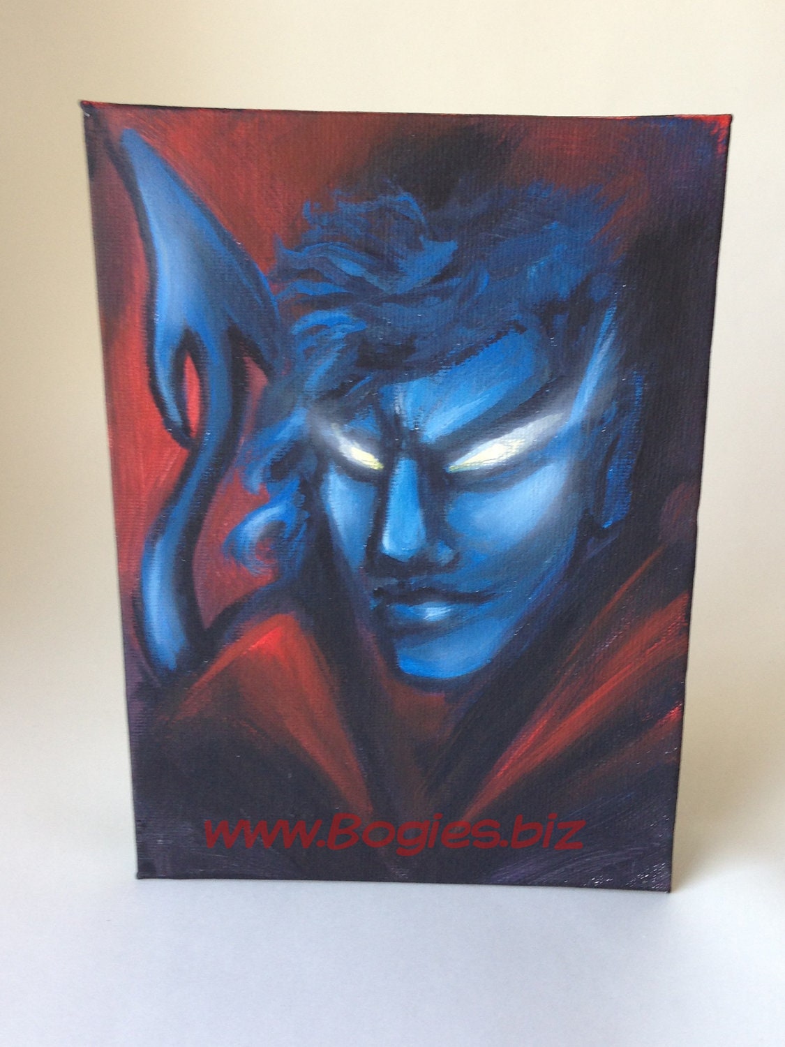 Nightcrawler  Original Acrylic Painting, Super Hero Series