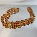 Vintage Glass Necklace. Amber Glass. Tortoiseshell Glass.