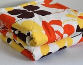 Large Modern Baby Floor Mat: Orange Blossoms Playmat. Natural Baby. Monogramming Available