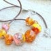 Lampwork Necklace, Artisan Handmade Lampwork Jewelry with Lampwork Bubble Beads