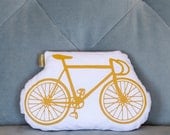 bicycle . papercut plush . mustard