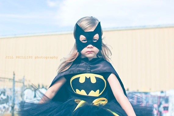 Batman inspired Tutu costume including cape and mask
