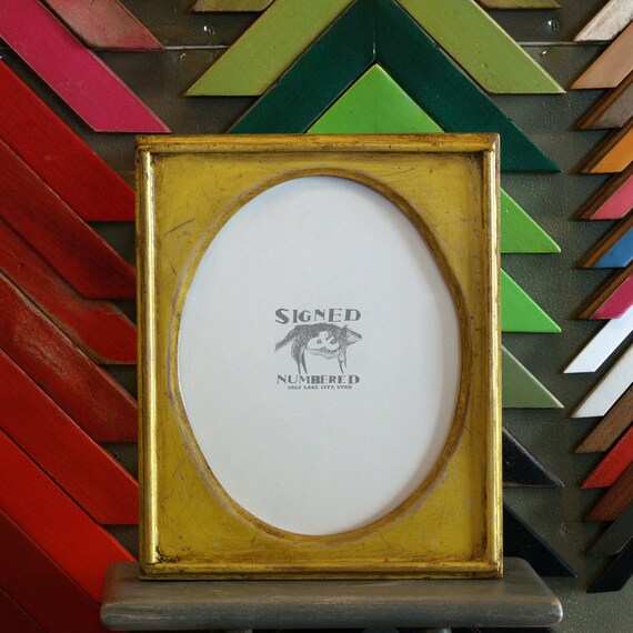 8x10 Oval Opening Picture Frame with Rounded by signedandnumbered