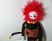 Red Haired Guitar Playing Plush Boy Doll