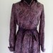 Vintage Dress, Purple Paisley Print Dress Deadstock With Original Tags Size 8