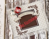 Acrylic Lucite Tray - Christmas Holiday 12x12 Tray - Bamboo - By A Blissful Nest