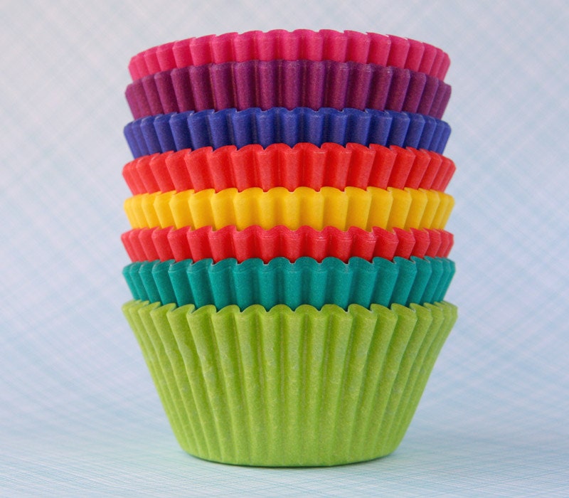 Rainbow Cupcake Liners (80)