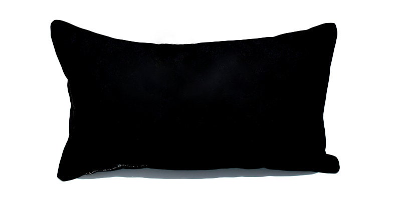 Pillow-Periodic Table Element  Beer Embroidered- black cotton and white felt